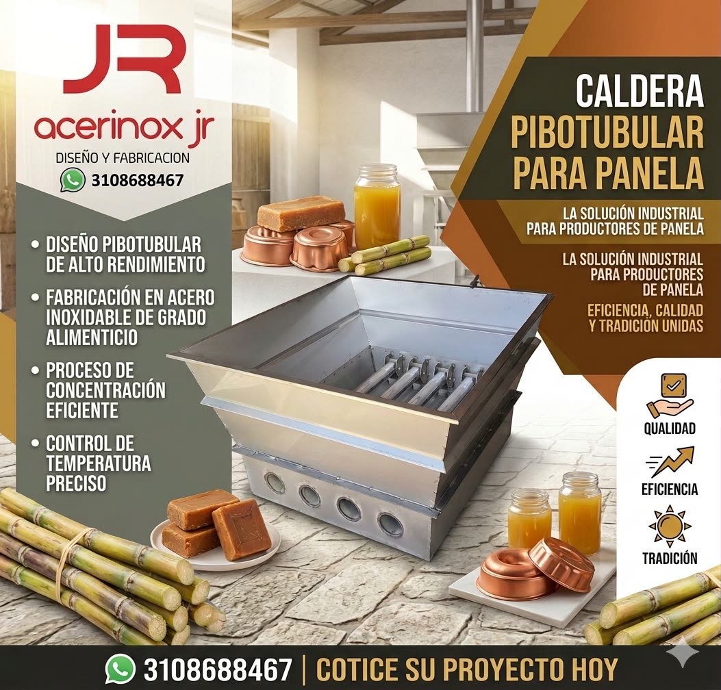 Caldera pirotubular para panela