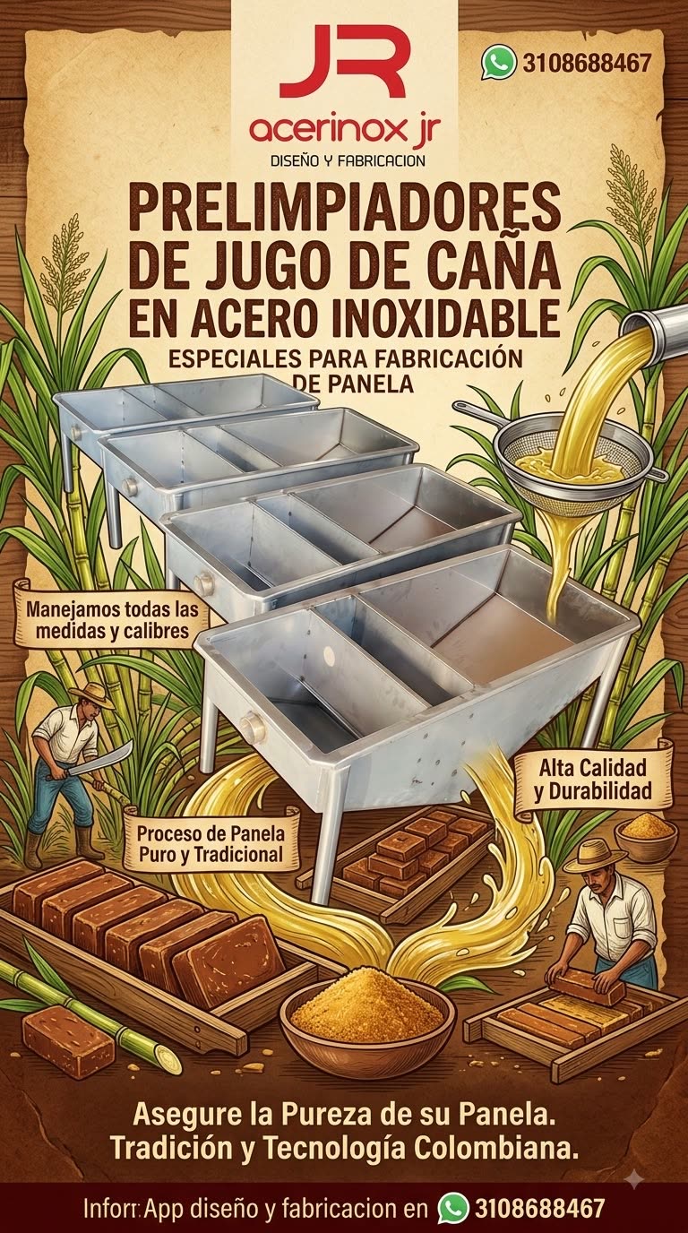 Prelimpiadores de jugo de caña en acero inoxidable